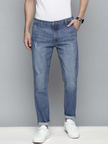 The Indian Garage
                          Co Men Blue Slim Fit Light Fade Stretchable
                          Jeans