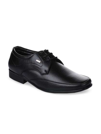 Action Men Black Solid Formal Derbys Action Men Black Solid Formal Derbys