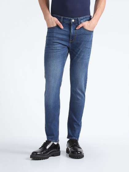 Flying Machine Men
                        Navy Blue Slim Tapered Fit Michael Light Fade
                        Stretchable Jeans