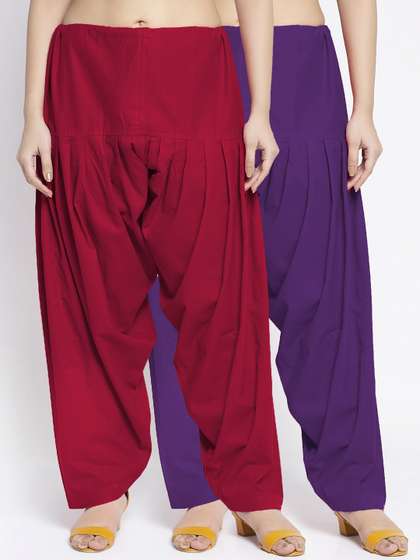 GRACIT Women Pack Of
                        2 Solid Cotton Loose Fit Salwar
