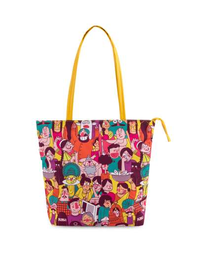 TEAL BY CHUMBAK Printed Tote Bag