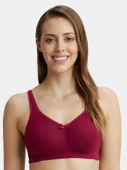Jockey Wirefree Non
                        Padded Cotton Full Coverage Solid Moulded
                        Everyday Bra-FE41