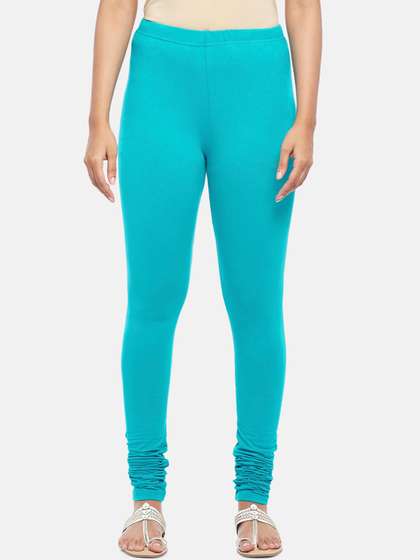 RANGMANCH BY
                        PANTALOONS Blue Solid Leggings