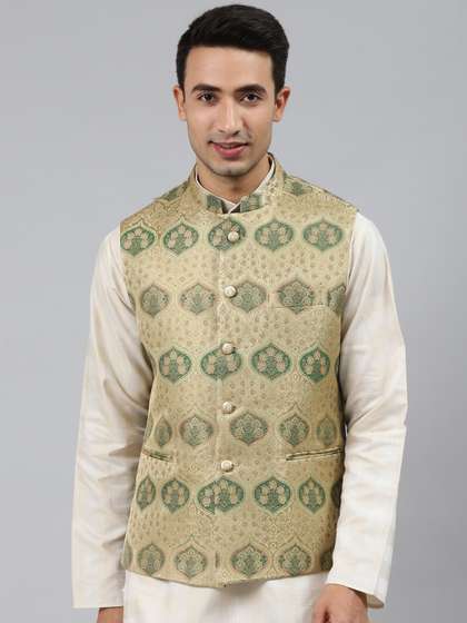 MANQ Silk Nehru Jacket