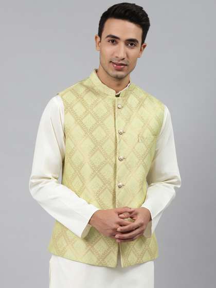 MANQ Silk Nehru Jacket