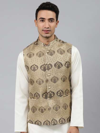 MANQ Silk Nehru Jacket
