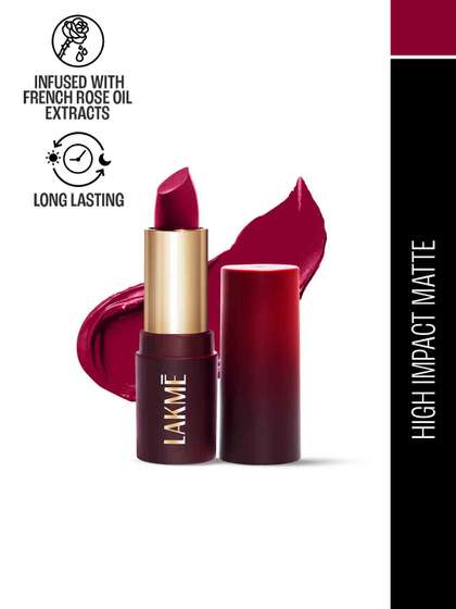 Lakme Forever Matte
                        Long Lasting Lipstick With French Rose Oil Ext
                        4.5g - Red Aurora CR8