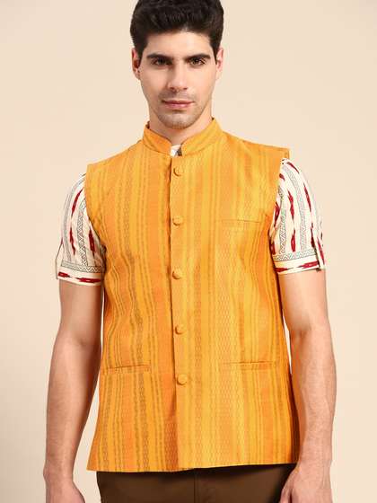 Anouk Woven Design Nehru Jacket
