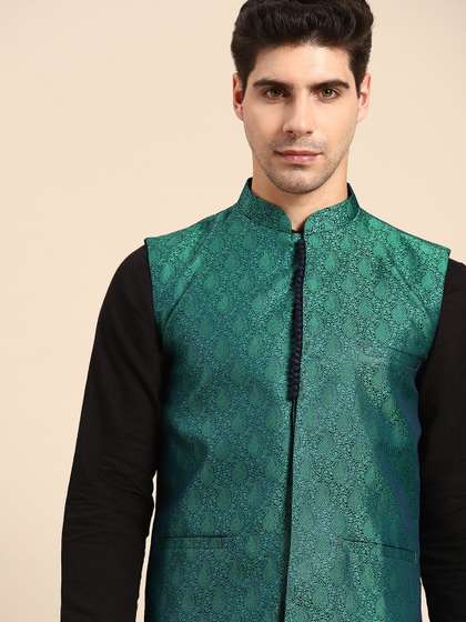 Anouk Woven Design Nehru Jacket