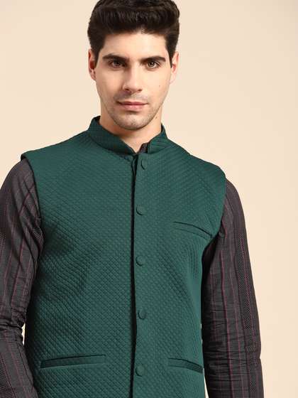 Anouk Self-Design Nehru Jacket