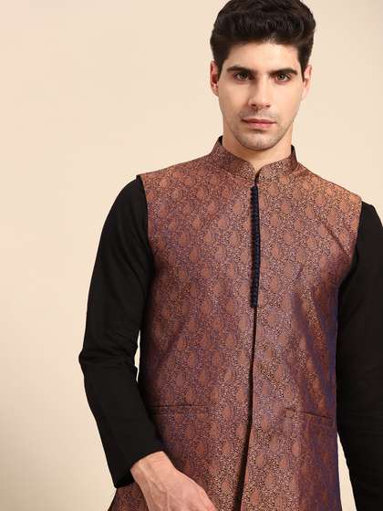 Anouk Woven Design Nehru Jacket