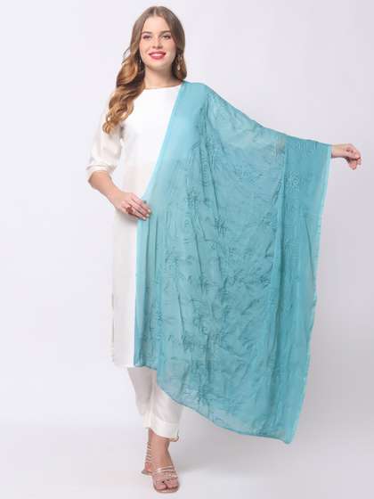 Dupatta Bazaar Blue
                        Embroidered Dupatta