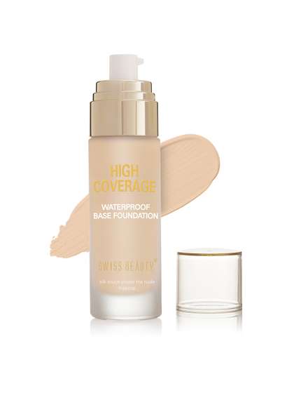 SWISS BEAUTY High
                          Coverage Waterproof Base Foundation - Natural
                          Beige 03