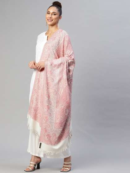 WEAVERS VILLA Women Paisley Woven Design Winter Shawl