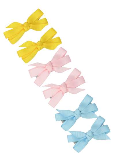 FUNKRAFTS Girls Yellow
                    & Pink Set of 6 Alligator Hair Clip