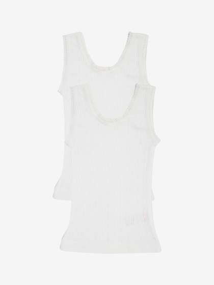 Kanvin Girls Pack Of 2
                    Off White Self Design Thermal Tops