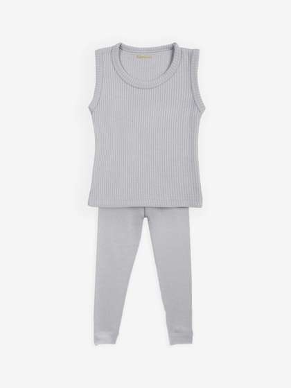 Kanvin Boys Grey
                      Ribbed Thermal Set