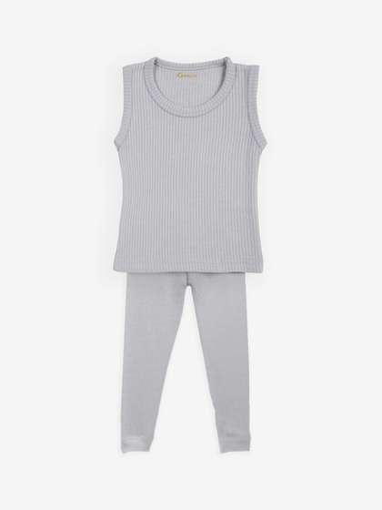Kanvin Boys Grey
                      Ribbed Thermal Set