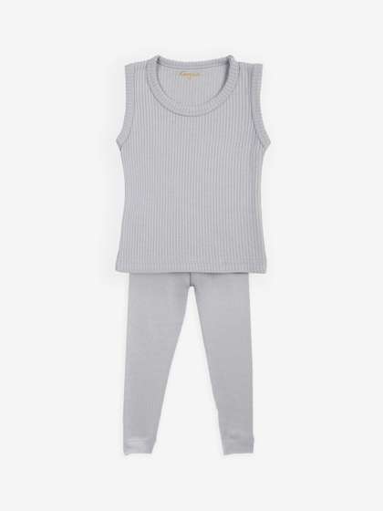 Kanvin Boys Grey
                      Ribbed Thermal Set