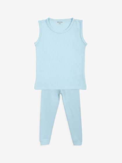 Kanvin Boys Blue Ribbed
                    Thermal Set