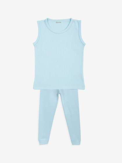 Kanvin Boys Blue Solid
                      Thermal Set