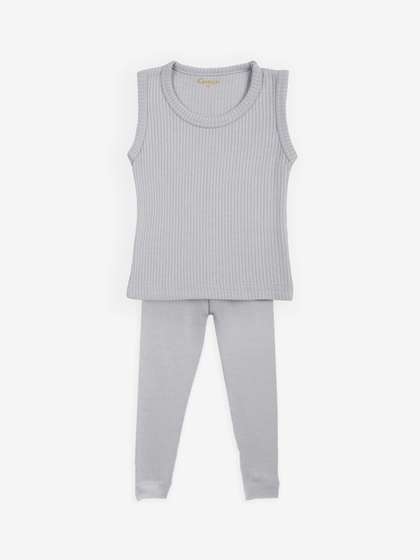 Kanvin Boys Grey
                      Ribbed Thermal Set