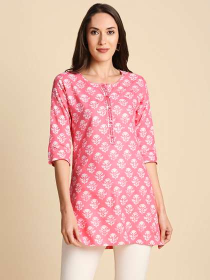 Ishin Women Floral Printed Straight Kurti