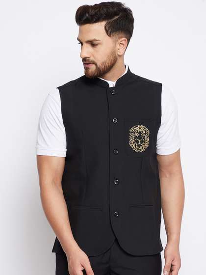 even Men Solid Woven Nehru Jacket