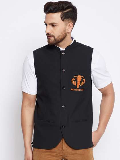 even Men Solid Woven Nehru Jacket