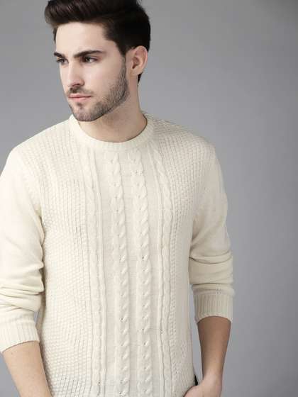 Roadster The Lifestyle Co Men Off White Pullover