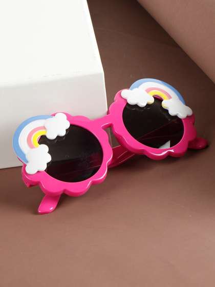 PASSION PETALS Girls
                    Black Lens & Pink Aviator Sunglasses with UV
                    Protected Lens 11-6