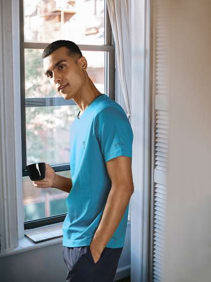 Van Heusen Innerwear Athleisure Cotton Smart Tech Easy Stain Release T-Shirt