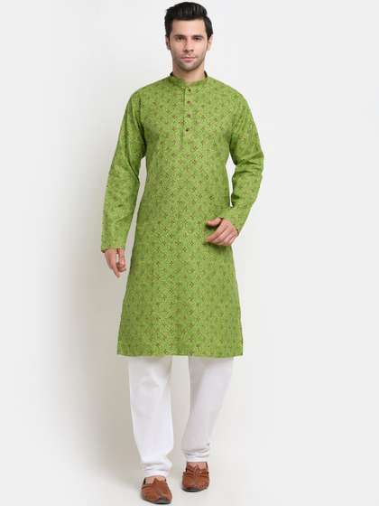 KRAFT INDIA Men Paisley Pure Cotton Kurta