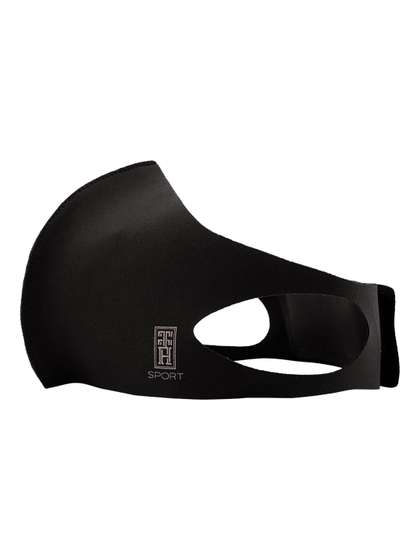 The Tie Hub Kids Black
                      Solid 1 Ply Outdoor Mask With Band
