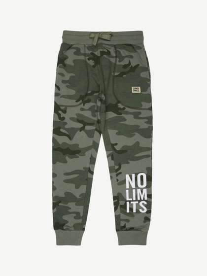 Alan Jones Boys Green
                    Camouflage Joggers Track Pant