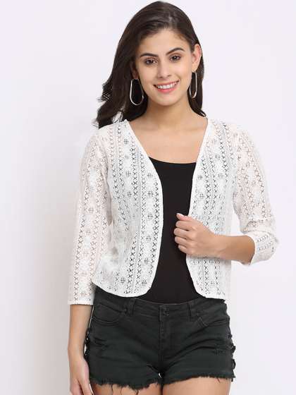 Rute Women White
                        Pure Cotton Shrug