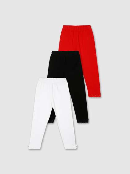 Max Girls Pack of 3
                    Solid Elasticated Legging
