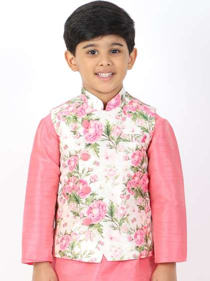 VASTRAMAY Boys Slim-Fit Nehru Jacket