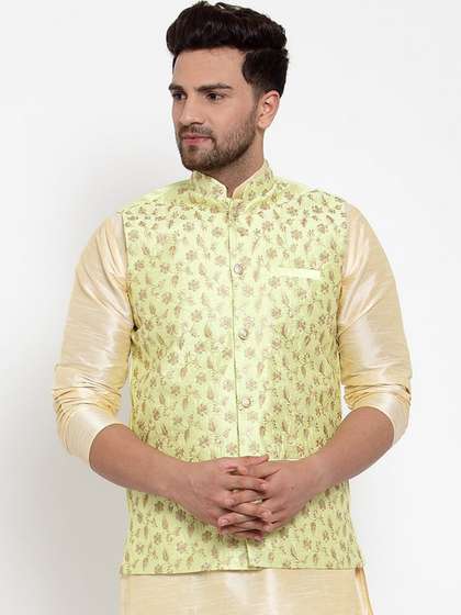 KRAFT INDIA Men Embroidered Nehru Jacket