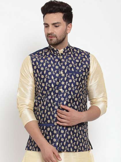 KRAFT INDIA Men Embroidered Nehru Jacket