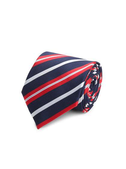 Tossido Men Blue &
                    Red Striped Broad Tie