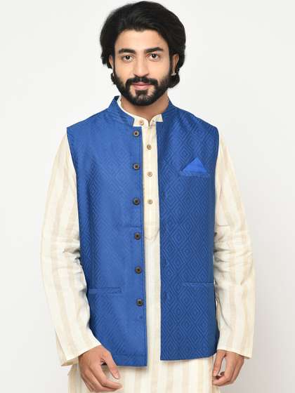 Fabindia Men Woven Nehru Jacket