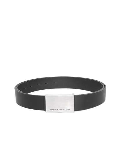 Tommy Hilfiger Men Black
                    Solid Leather Belt