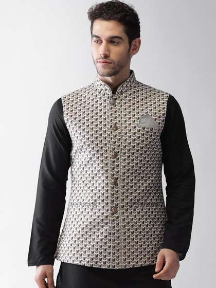 KISAH Printed Nehru Jacket