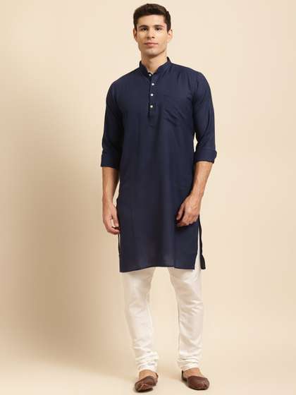 RAJUBHAI HARGOVINDAS Men Solid Straight Kurta