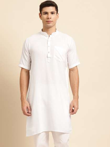 RAJUBHAI HARGOVINDAS Men Solid Straight Kurta
