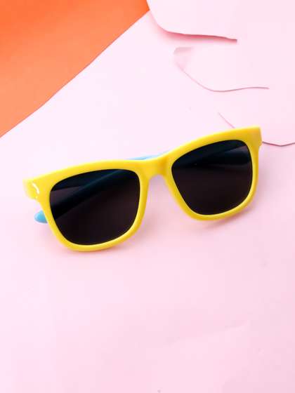 Spiky Kids Black Lens
                    & Yellow Square Sunglasses with UV Protected
                    Lens 1571_Ylw_Jad