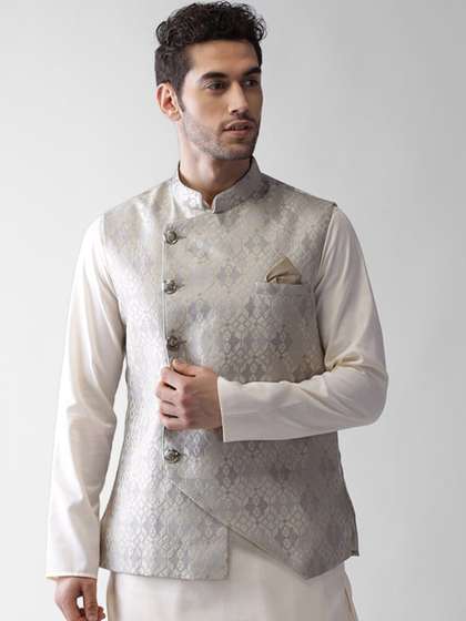 KISAH Printed Nehru Jacket