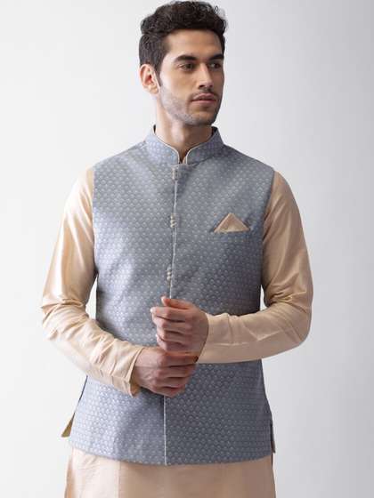 KISAH Printed Nehru Jacket