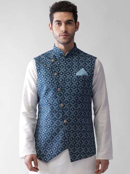KISAH Printed Nehru Jacket